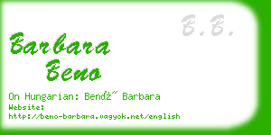 barbara beno business card